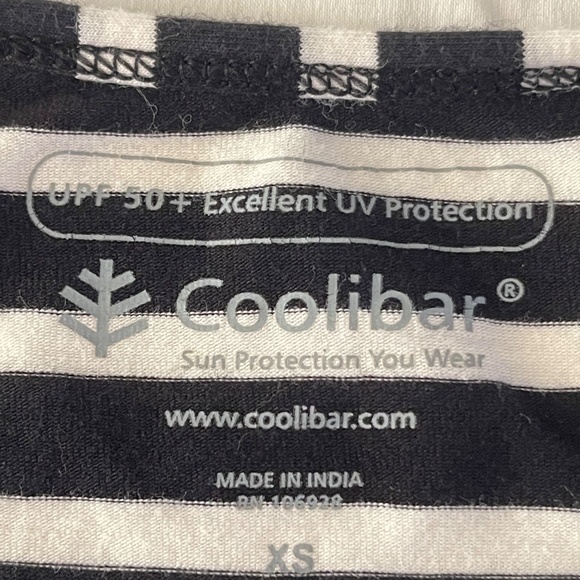 Coolibar UPF 50+ Long Sleeve Striped Tee Sz XS - Picture 10 of 12
